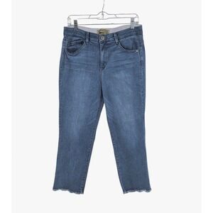 Democracy Fray Hem Ab Technology Stretch Denim Jeans Size 10 Blue